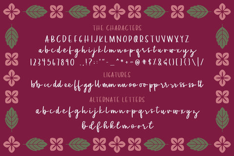 Hydrangea Bloom Font Alyssa McDonald Design 