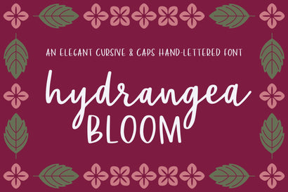Hydrangea Bloom Font Alyssa McDonald Design 