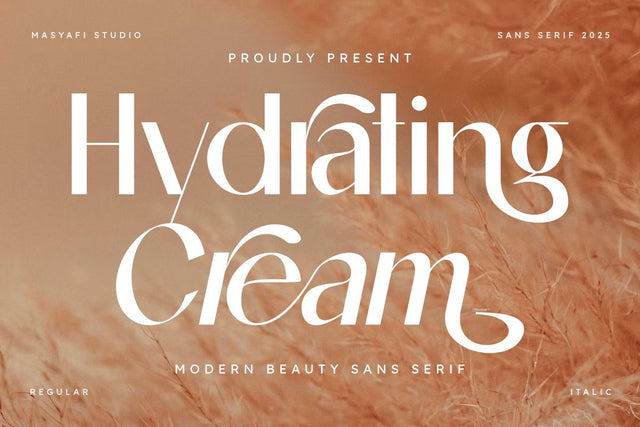 Hydrating Cream - Beauty Sans Serif Font Masyafi Studio 
