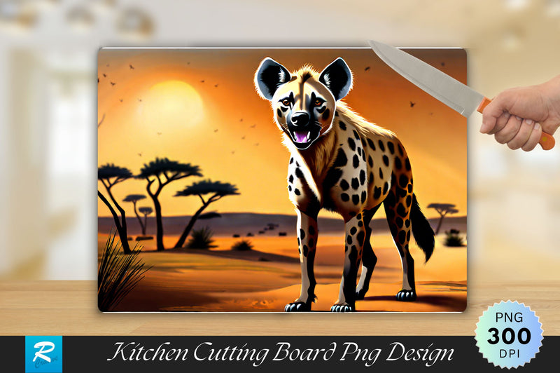Hyena Background Cutting Board Sublimation Regulrcrative 