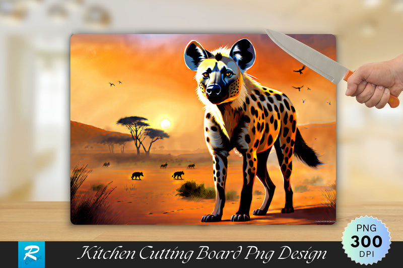 Hyena Background Cutting Board Sublimation Regulrcrative 