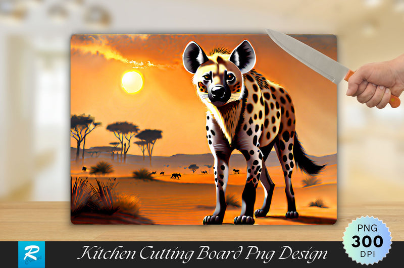 Hyena Background Cutting Board Sublimation Regulrcrative 