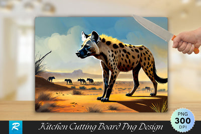 Hyena Background Cutting Board Sublimation Regulrcrative 
