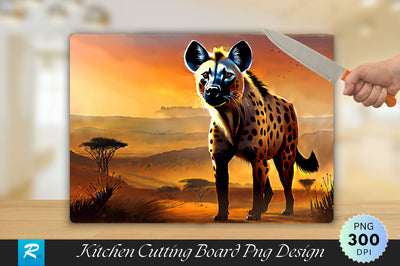 Hyena Background Cutting Board Sublimation Regulrcrative 