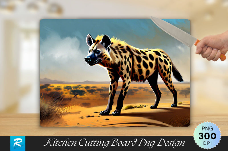 Hyena Background Cutting Board Sublimation Regulrcrative 