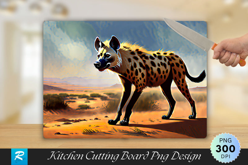 Hyena Background Cutting Board Sublimation Regulrcrative 