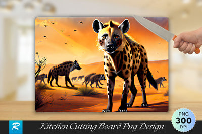 Hyena Background Cutting Board Sublimation Regulrcrative 
