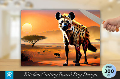 Hyena Background Cutting Board Sublimation Regulrcrative 