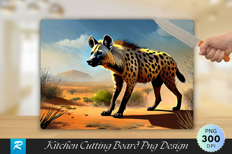Hyena Background Cutting Board Sublimation Regulrcrative 