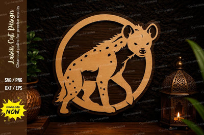 Hyena Circle Laser Cut SVG Design SVG Regulrcrative 