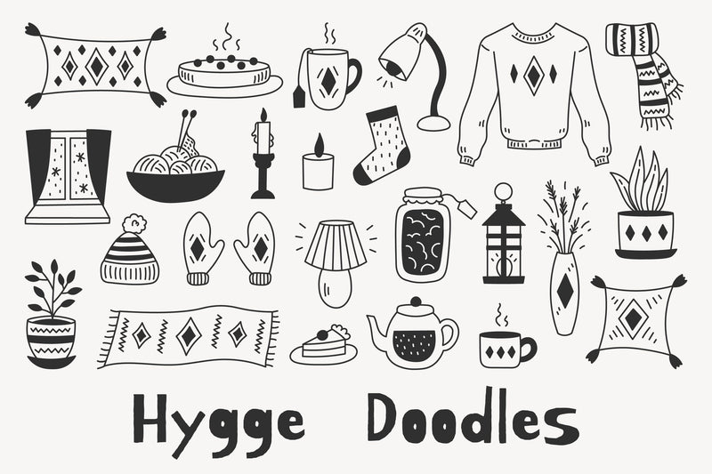 Hygge Doodles PNG Clipart Sublimation Rin Green 