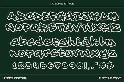 Hyper Sector – Modern Outlined Graffiti Font Font Mozzatype 