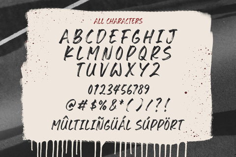 Hyper Track - All Caps Handbrushed Font Font Timur type 