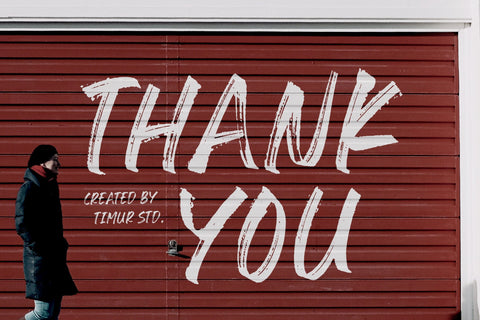 Hyper Track - All Caps Handbrushed Font Font Timur type 