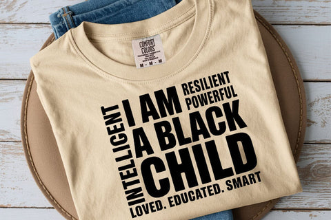 I Am Black Children Svg Png, I Am Black Child Svg, Black History Month, Black Kid Gift SVG DesignDestine 