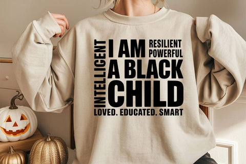 I Am Black Children Svg Png, I Am Black Child Svg, Black History Month, Black Kid Gift SVG DesignDestine 