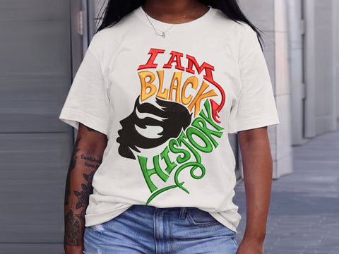 I Am Black History Embroidery design, African American Black History Embroidery, 4 Size Embroidery/Applique DESIGNS DesignDestine 