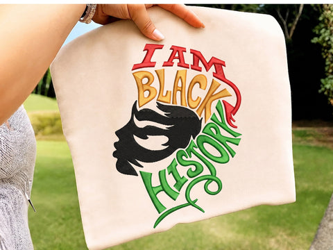 I Am Black History Embroidery design, African American Black History Embroidery, 4 Size Embroidery/Applique DESIGNS DesignDestine 