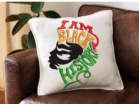 I Am Black History Embroidery design, African American Black History Embroidery, 4 Size Embroidery/Applique DESIGNS DesignDestine 
