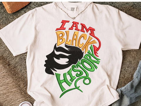 I Am Black History Embroidery design, African American Black History Embroidery, 4 Size Embroidery/Applique DESIGNS DesignDestine 