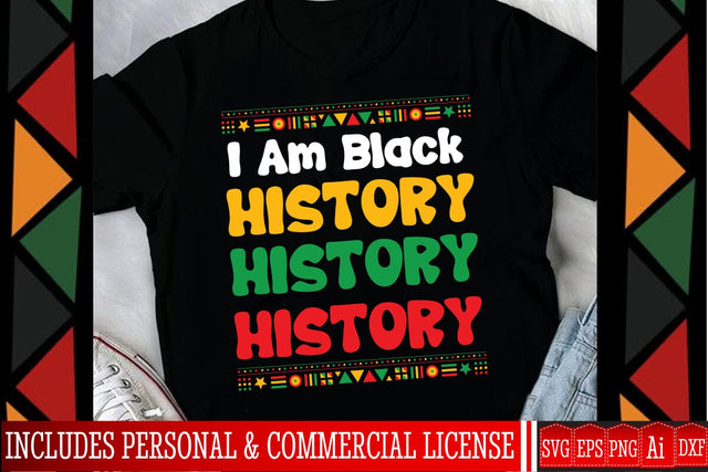 I am Black History SVG Design,Black History Month SVG Design,Black History Month T-Shirt Design, black lives matter t-shirt bundles,greatest black history month bundles SVG BlackCatsMedia 
