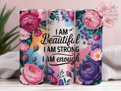 I Am Enough Butterfly Tumbler, Positive Affirmation Tumbler, Empowering Quote Wrap, Motivational Sublimation Wrap, Uplifting Butterfly Wrap, Inspirational Tumbler Design, Trendy Gift Idea Sublimation Li Zamperini 