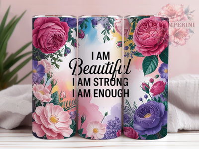 I Am Enough Butterfly Tumbler, Positive Affirmation Tumbler, Empowering Quote Wrap, Motivational Sublimation Wrap, Uplifting Butterfly Wrap, Inspirational Tumbler Design, Trendy Gift Idea Sublimation Li Zamperini 
