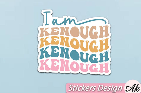 I am enough SVG Stickers Design SVG akazaddesign 