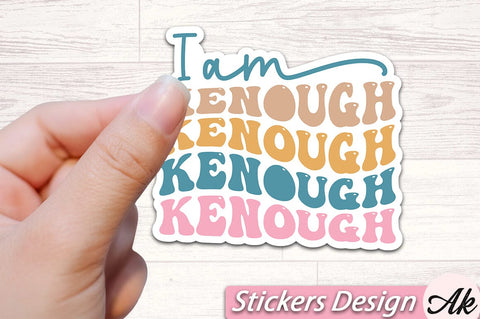 I am enough SVG Stickers Design SVG akazaddesign 