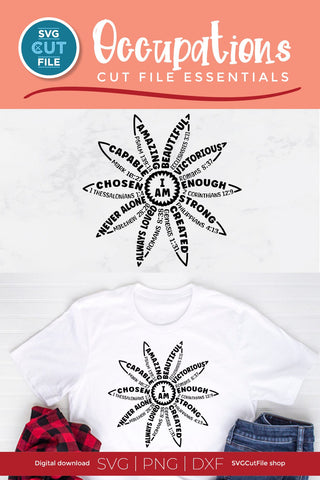 I Am Inspiration svg, a Sunflower svg with Faith and Christian Bible Verse svg SVG SVG Cut File 