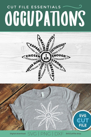 I Am Inspiration svg, a Sunflower svg with Faith and Christian Bible Verse svg SVG SVG Cut File 