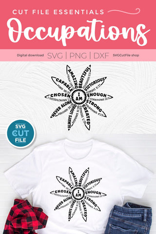 I Am Inspiration svg, a Sunflower svg with Faith and Christian Bible Verse svg SVG SVG Cut File 