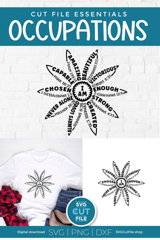 I Am Inspiration svg, a Sunflower svg with Faith and Christian Bible Verse svg SVG SVG Cut File 