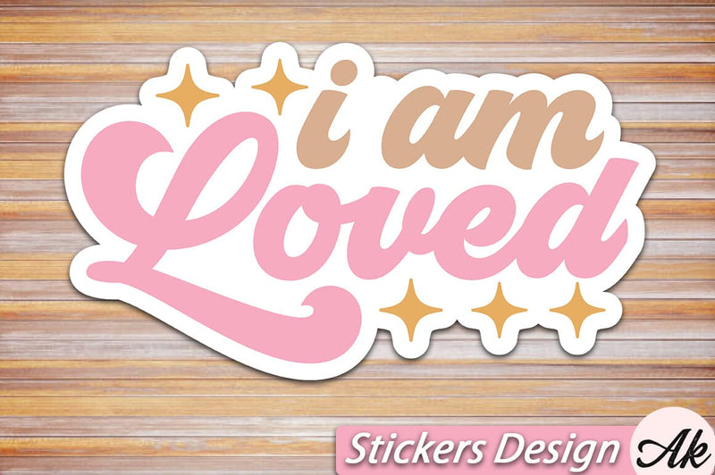 I am loved Stickers Design SVG akazaddesign 
