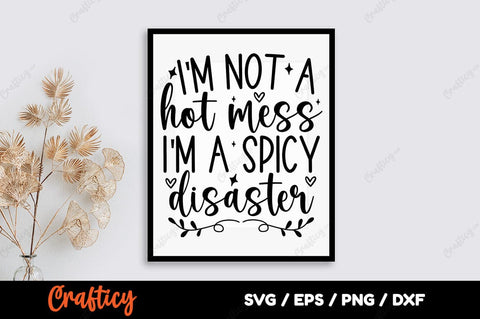 I am not a hot mess i am a spicy disaster SVG Design SVG Designangry 
