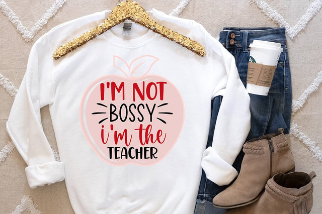 I am not bossy I am the teacher SVG Design SVG Designangry 