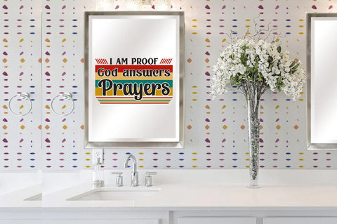 I Am Proof That God Answers Prayers PNG, Retro Wavy Text, Christian Humor, Sublimation Design, Digital Sublimation Jagonath Roy 
