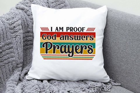 I Am Proof That God Answers Prayers PNG, Retro Wavy Text, Christian Humor, Sublimation Design, Digital Sublimation Jagonath Roy 