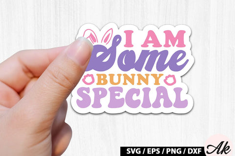 I am some bunny special Retro Sticker SVG akazaddesign 