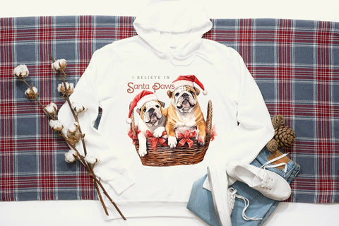 I Believe in Santa Paws, Funny Christmas Dog Saying PNG Sublimation CraftLabSVG 