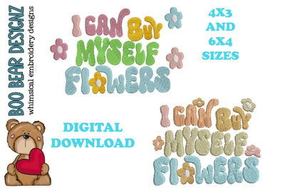 I can buy my Self Flowers Embroidery design Embroidery/Applique DESIGNS Boo Bear Designz 