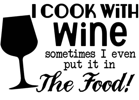 I Cook with Wine SVG Ikonart Design Shop 