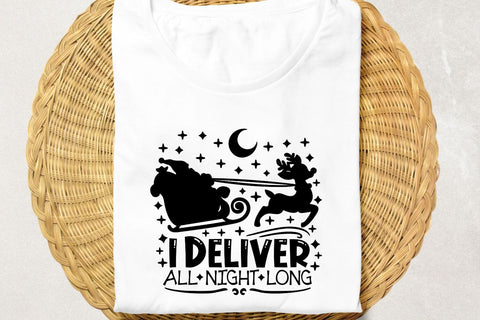 I Deliver All Night Long| Sarcastic Santa Claus SVG Cutting Files. SVG CosmosFineArt 