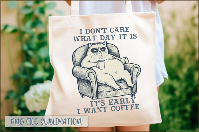 I don't care what day it is it's early i want coffee Tote Bag Sublimation Shetara Begum 