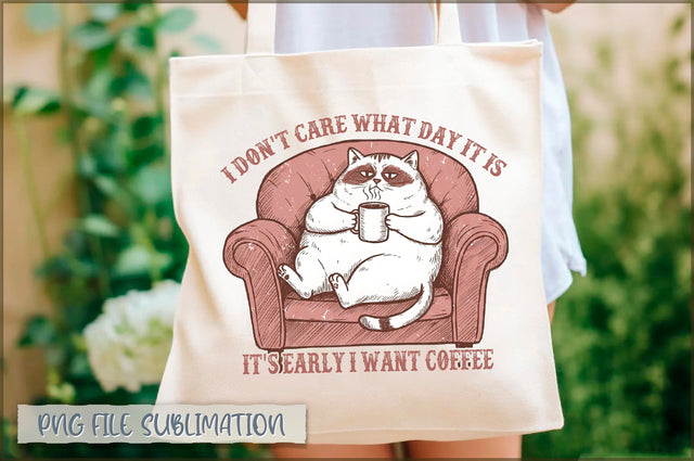I don't care what day it is it's early i want coffee Tote Bag Sublimation Shetara Begum 