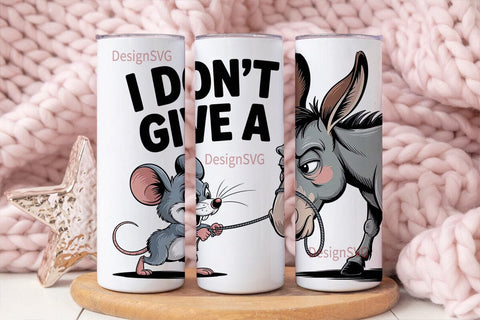I Don't Give A - 20oz Tumbler Wrap Sublimation DesignSVG 