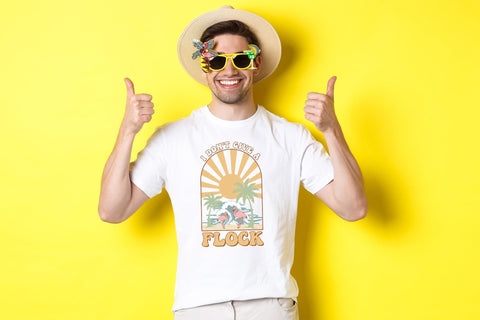 I Don't Give a Flock - Retro Summer Sublimation Sublimation CraftLabSVG 