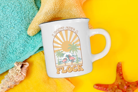 I Don't Give a Flock - Retro Summer Sublimation Sublimation CraftLabSVG 