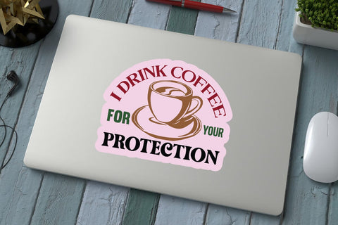 I drink coffee for your protection SVG Angelina750 