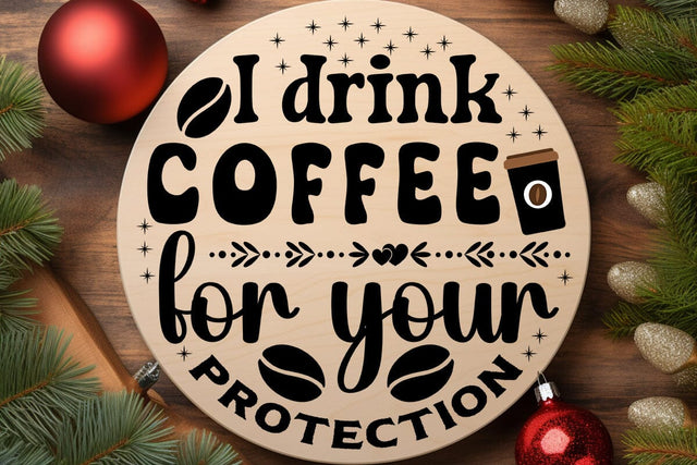 I drink coffee for your protection SVG Angelina750 